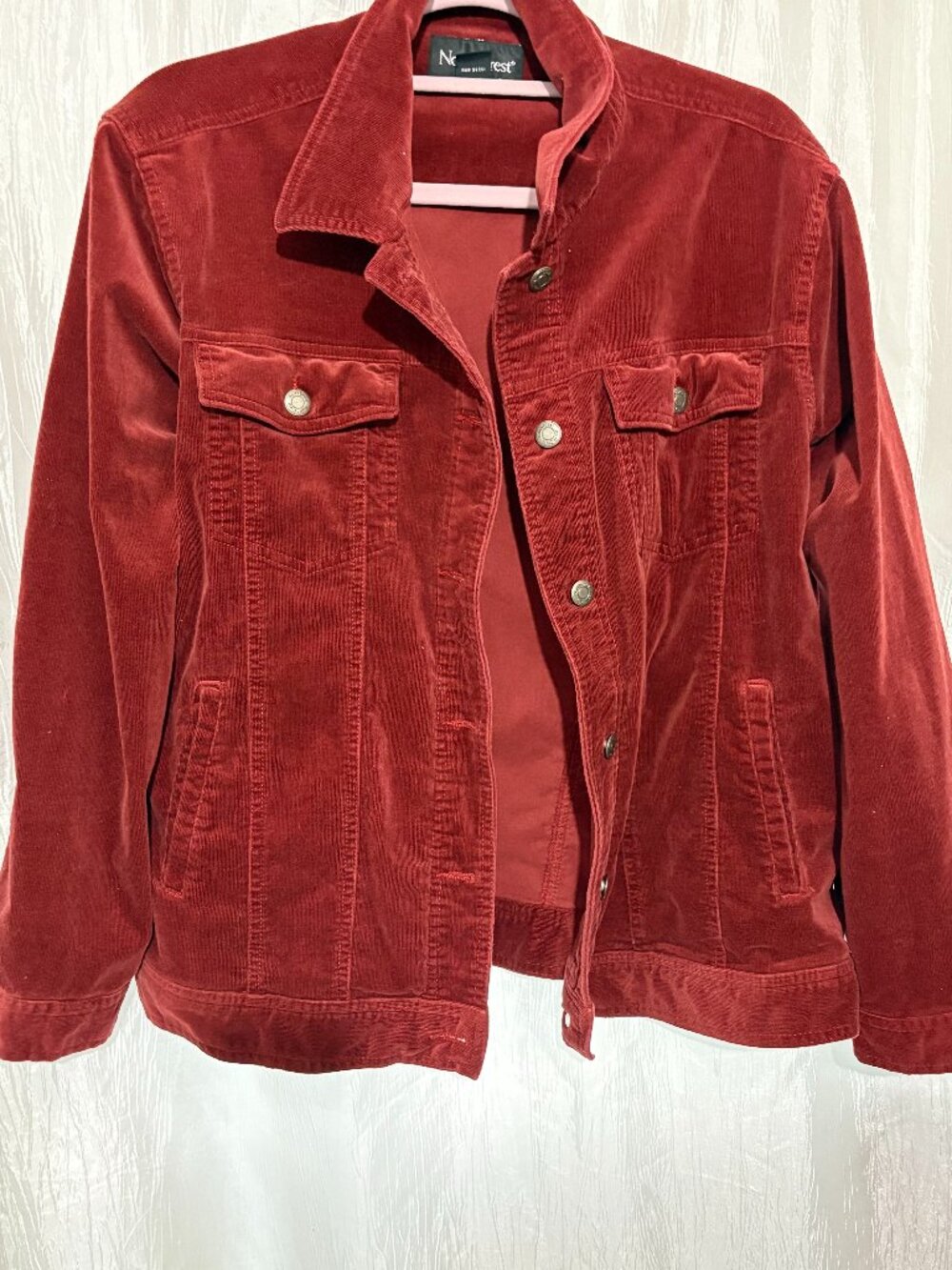 Rust Red Corduroy Jacket by NorthCrest. Size 1X 14-16.
